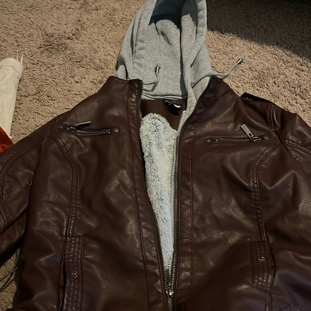 Brown jacket fashion nova
